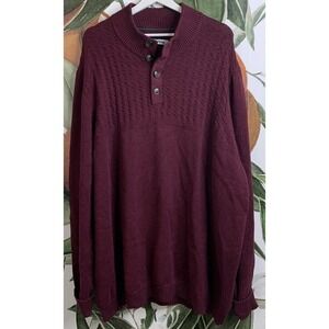 Tommy Bahama Mens XLT Cotton Blend Burgundy Red Pullover Sweater New
